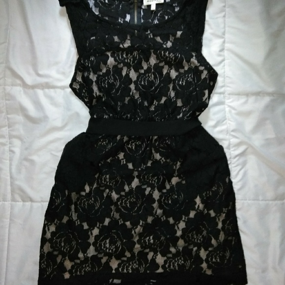 Black Lace Dress with Pockets - Picture 1 of 8
